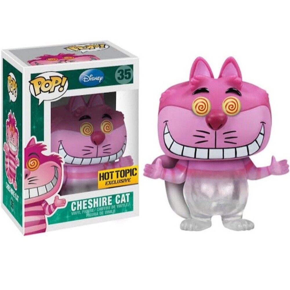 🌈 Funko POP ☘️ Disney Cheshire Cat 🍀 35 Hot Topic Exclusive in Protector 💚
